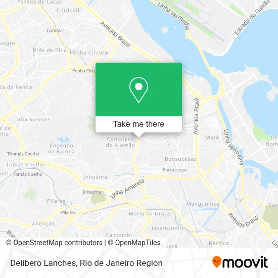 Delibero Lanches map