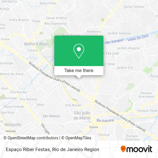 Espaço Riber Festas map