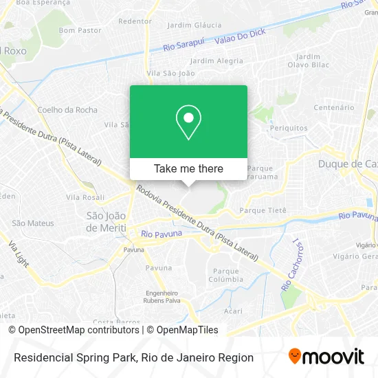 Residencial Spring Park map