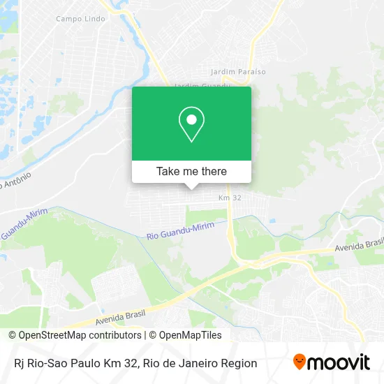 Rj Rio-Sao Paulo Km 32 map