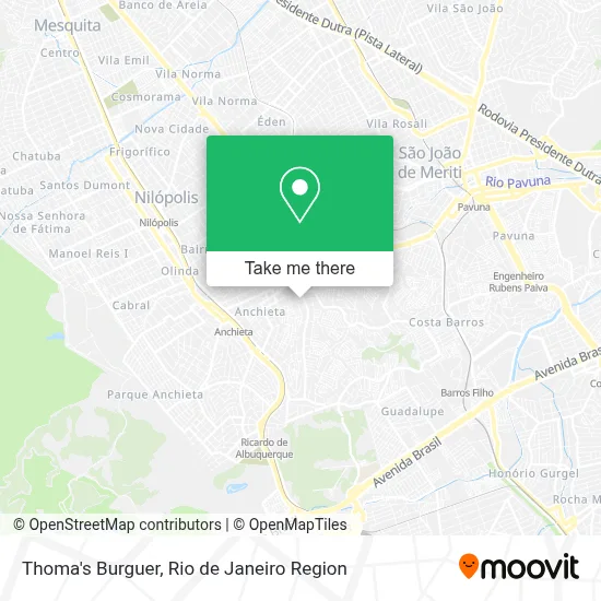 Thoma's Burguer map