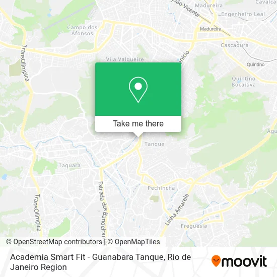 Academia Smart Fit - Guanabara Tanque map