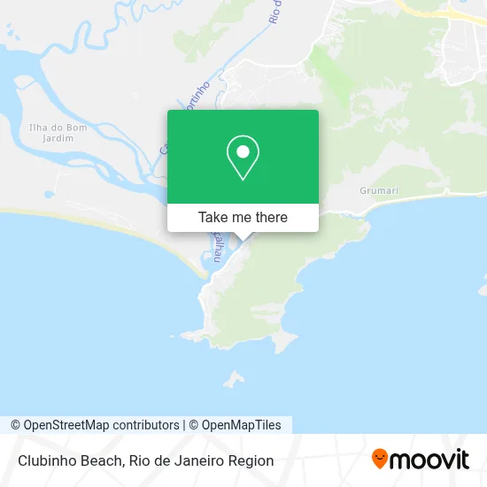 Clubinho Beach map