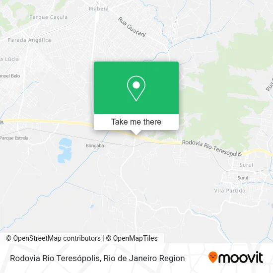 Rodovia Rio Teresópolis map