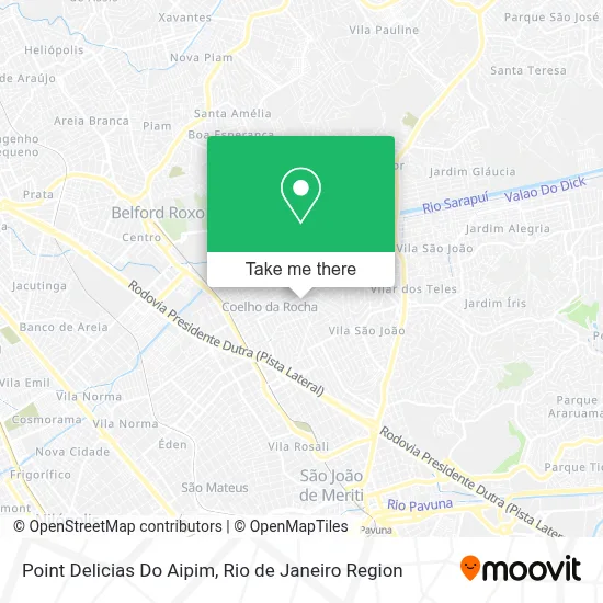 Point Delicias Do Aipim map