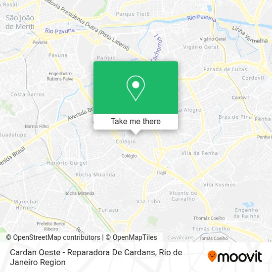 Cardan Oeste - Reparadora De Cardans map