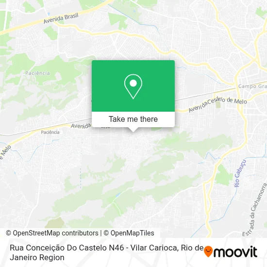 Rua Conceição Do Castelo N46 - Vilar Carioca map