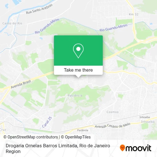 Drogaria Ornelas Barros Limitada map