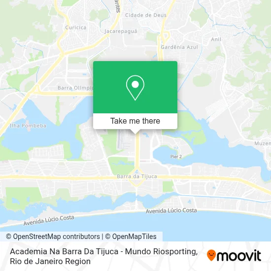 Academia Na Barra Da Tijuca - Mundo Riosporting map
