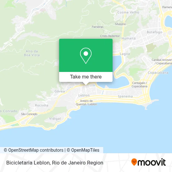 Bicicletaria Leblon map