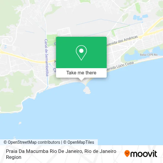 Praia Da Macumba Rio De Janeiro map