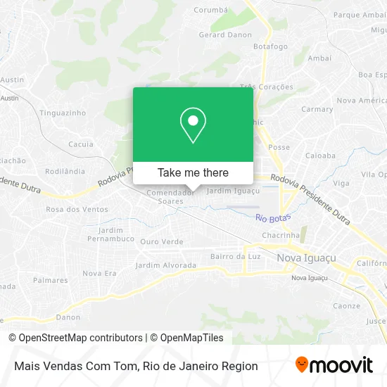 Mais Vendas Com Tom map