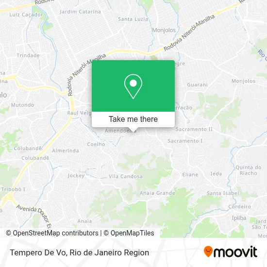 Tempero De Vo map