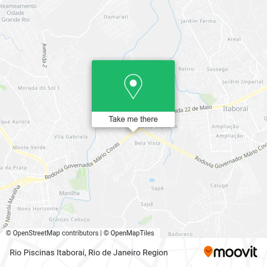 Rio Piscinas Itaboraí map