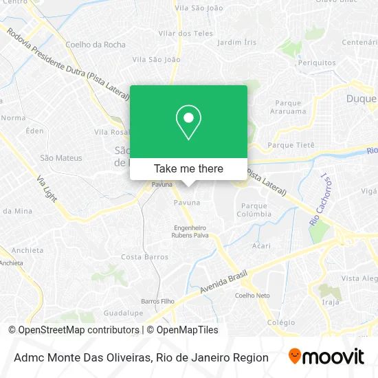 Admc Monte Das Oliveiras map