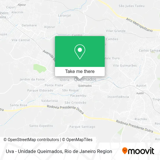 Uva - Unidade Queimados map