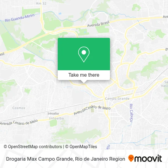 Drogaria Max Campo Grande map