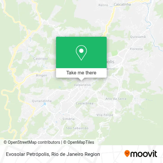 Evosolar Petrópolis map