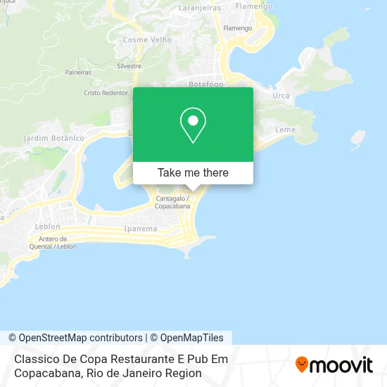 Classico De Copa Restaurante E Pub Em Copacabana map