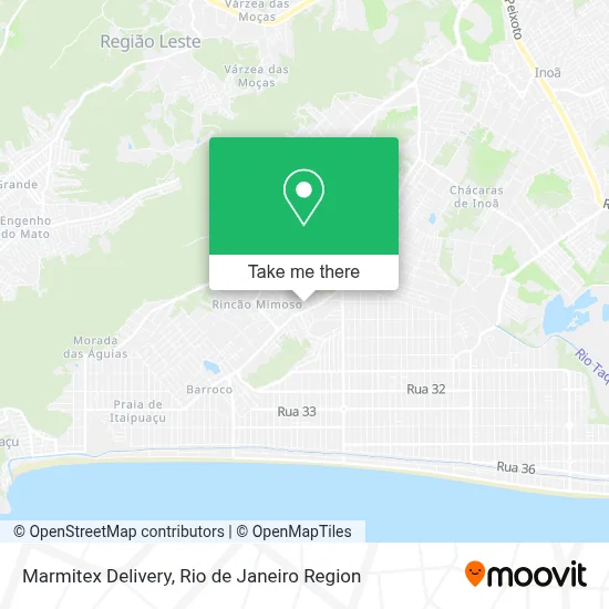 Marmitex Delivery map