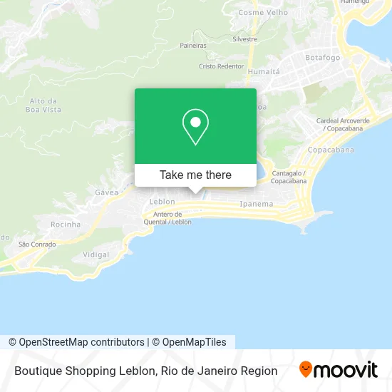 Boutique Shopping Leblon map