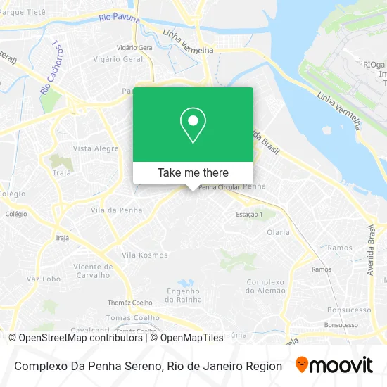 Complexo Da Penha Sereno map