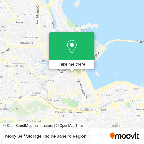Moby Self Storage map