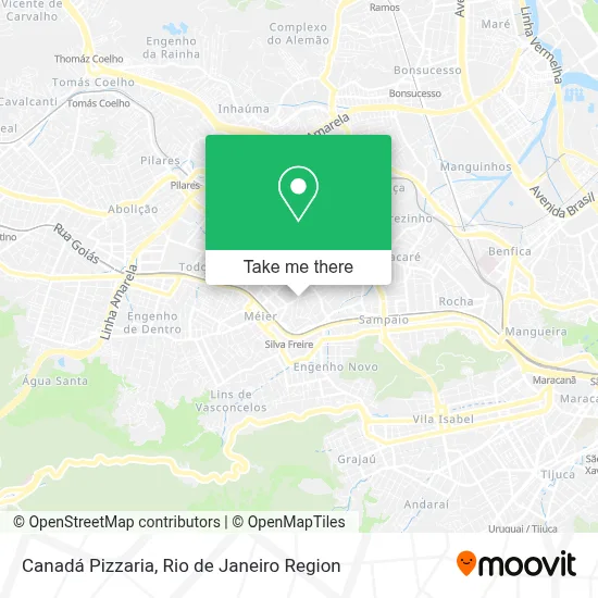 Canadá Pizzaria map
