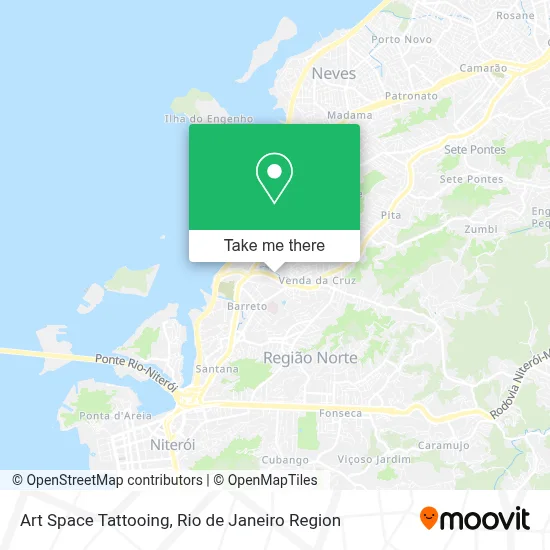 Art Space Tattooing map