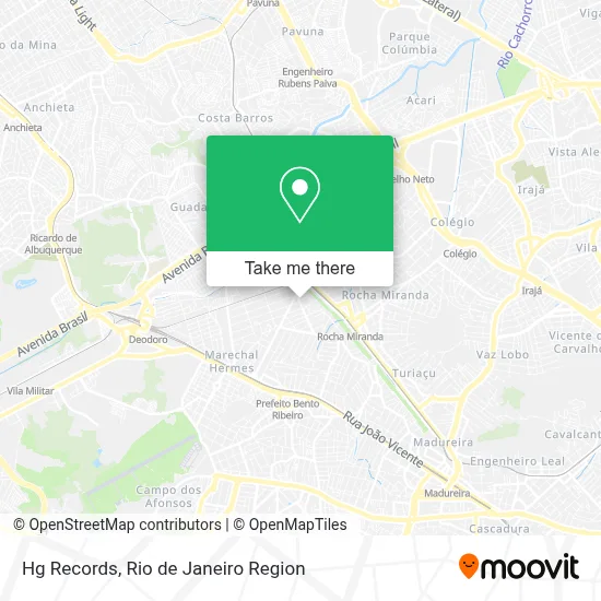 Hg Records map