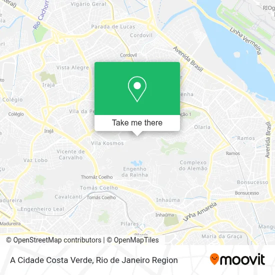A Cidade Costa Verde map