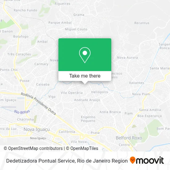 Dedetizadora Pontual Service map