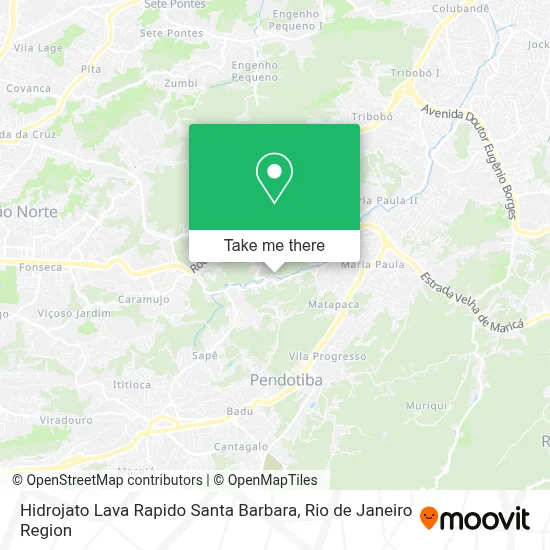 Hidrojato Lava Rapido Santa Barbara map