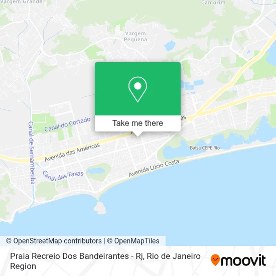 Praia Recreio Dos Bandeirantes - Rj map