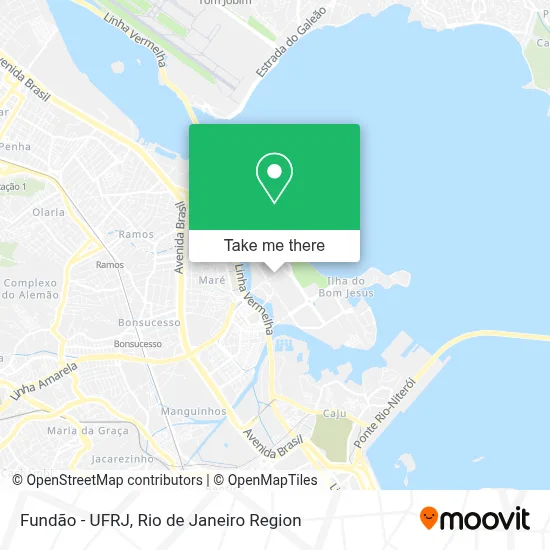 Fundão - UFRJ map