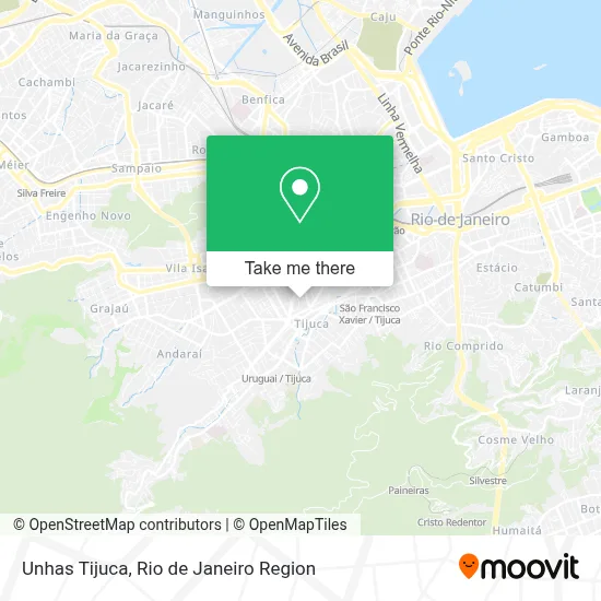 Unhas Tijuca map