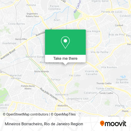 Mineiros Borracheiro map