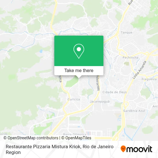Restaurante Pizzaria Mistura Kriok map