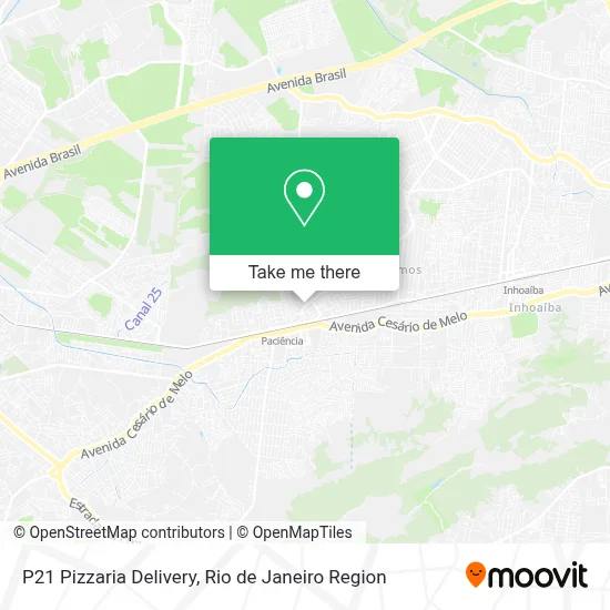 P21 Pizzaria Delivery map