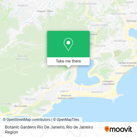 Botanic Gardens Rio De Janeiro map