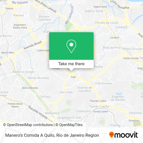 Manero's Comida A Quilo map