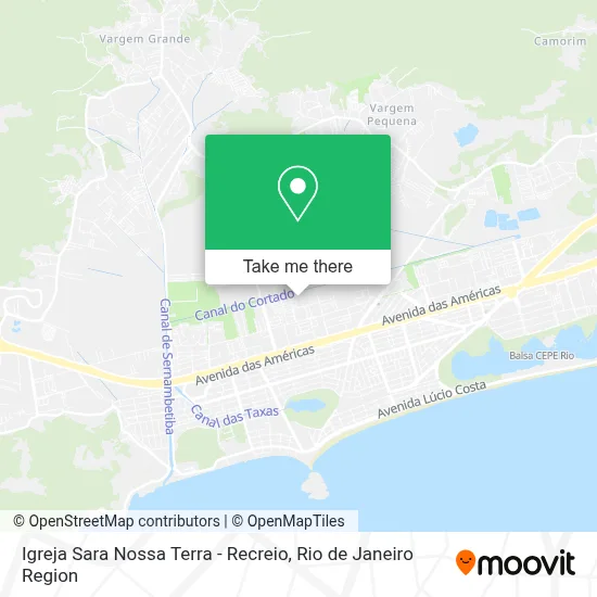 Igreja Sara Nossa Terra - Recreio map