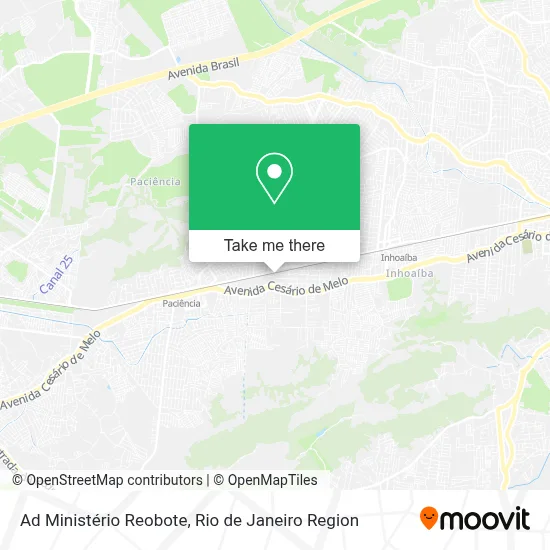 Ad Ministério Reobote map