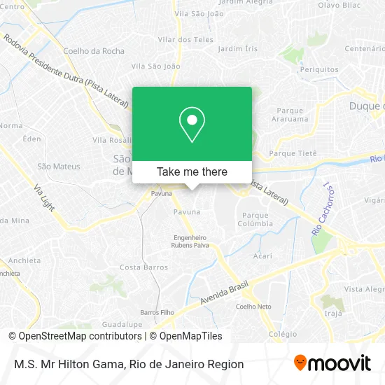 M.S. Mr Hilton Gama map