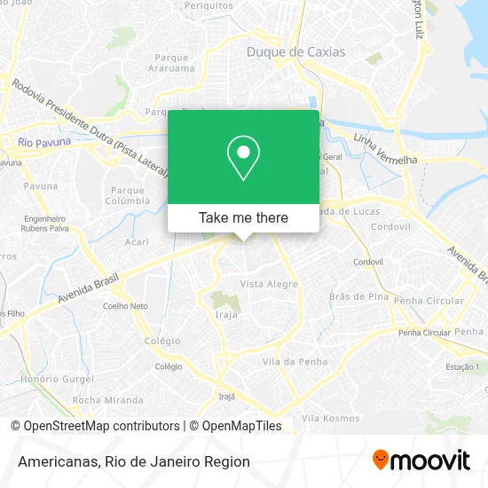 Americanas map