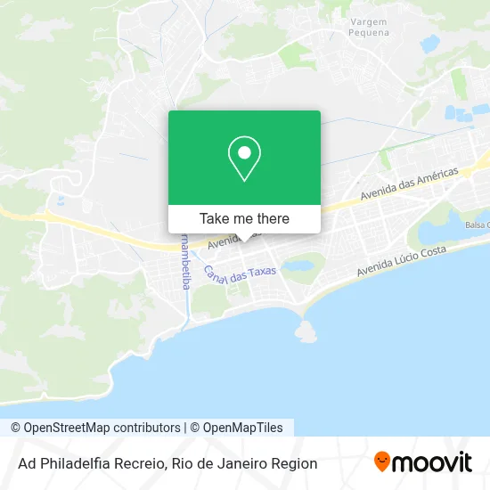 Ad Philadelfia Recreio map