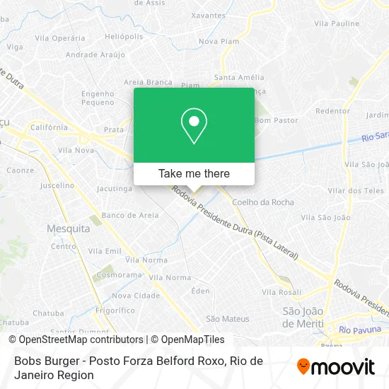 Bobs Burger  - Posto Forza Belford Roxo map