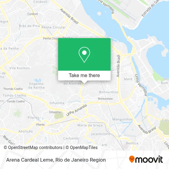 Arena Cardeal Leme map