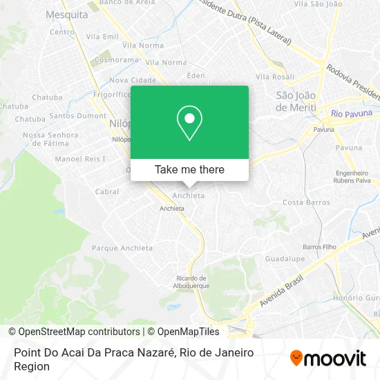 Point Do Acai Da Praca Nazaré map
