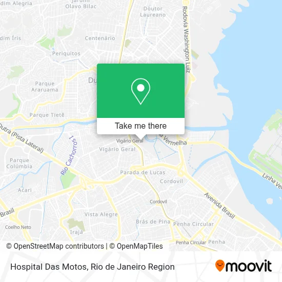 Hospital Das Motos map